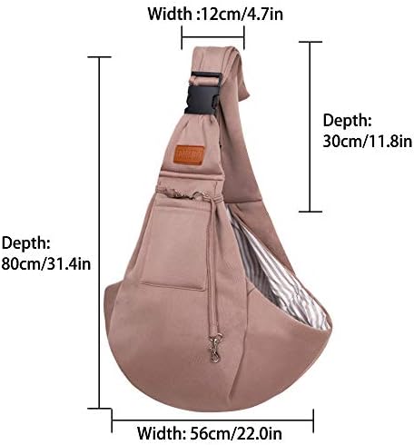 FDJASGY Small Dog Sling Cat Carrier Adjustable Strap Hands Free Reversible Pet Puppy Travel Bag Backpack for Outdoor Travel