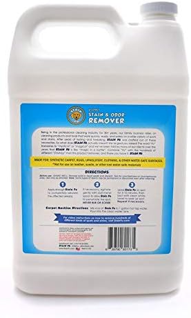 Pet Stain & Odor Remover – Professional Strength Carpet, Upholstery & Rug Cleaner for Dog & Cat Urine, Feces, Vomit, Coffee & Wine – Multi-Surface Odor Eliminator (1 Gallon)