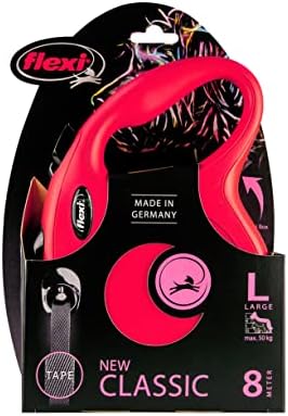 Flexi Cl30T8.210.R Roll Leash New Classic L Tape 8 M, Red