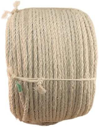 Premium Brazilian Sisal Rope, Natural Fiber 100% Sisal, Ultra Durable, Chemical-Free, Ideal for DIY, Cats, Scratching Post Replacement, Home Decor, Garden, Crafting (1/4” 600 ft / 6mm 180m)