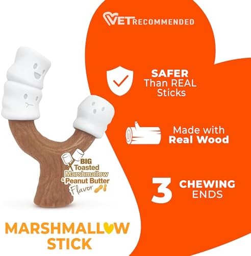 Nylabone Strong Chew Marshmallow Stick Dog Chew Toy, Large
