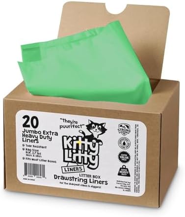 EZ Pick Up Dog & Cat Pet Waste Clean Up Bags Litter Liners (Green, 36"x18")