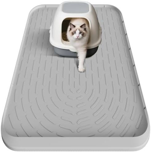 Cat Litter Mat, 34" x 22" Waterproof Litter Trapping Mat