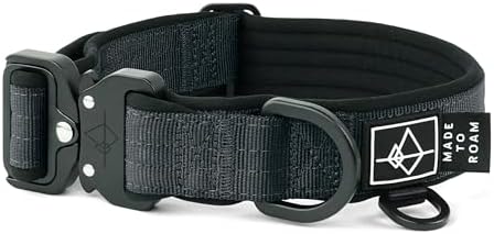 MADE TO ROAM Comfort Collar - Adjustable Nylon Dog Collar with Soft Comfortable Padding, Light Aviation Aluminum Metal Buckle for Small, Medium and Large Dogs (New York Afterlight, Size 0)