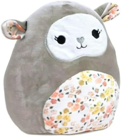 Squishmallow Official Kellytoy Collectible Plush Farm Squad Squishy Soft Animals (Elea Lamb (Floral Belly), 8 Inch)