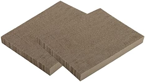 Necoichi Cardboard Cat Scratcher Bed for Indoor Cats - Cat Scratching Board (16" Wide, c. Replacement 2 Pads)