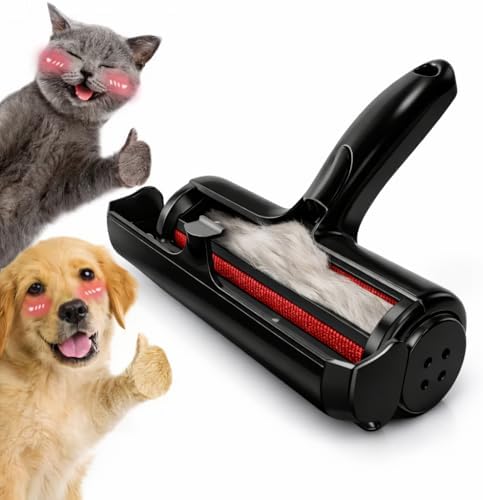 Pet Hair Remover Roller – Reusable Dog & Cat Fur Removal Brush for Furniture, Couch, Carpet & Clothes | Self-Cleaning, No Refills Needed, Sticky-Free Lint Roller