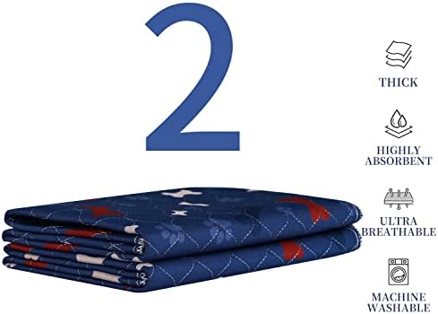 PetGroomer Washable Pee Pads - Dog & Puppy Potty Training, Waterproof, Non-Slip, Absorbing, Reusable Whelping Pads for Dog Playpen & Guinea Pig Cage Mat