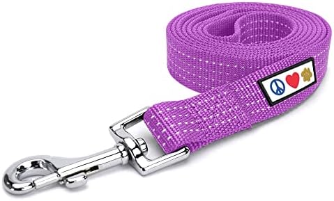 Pawtitas Orchid Dog Leash 6 ft XS/S Reflective Durable Lightweight Dog Lead for Small Dogs and Puppies