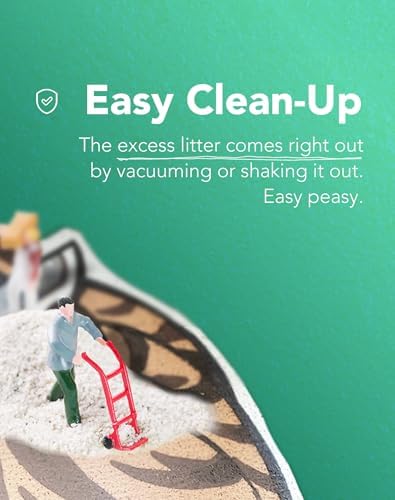 Lukamoo® Cute Cat Litter Mat (24’’x16’’), for Kitty Litter & Cat Litter Box, Independent Artist Designed (My Favorite Things)