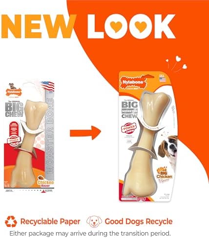 Nylabone Power Chew Monster Bone Dog Chew Toy, Chicken Flavor, XX-Large