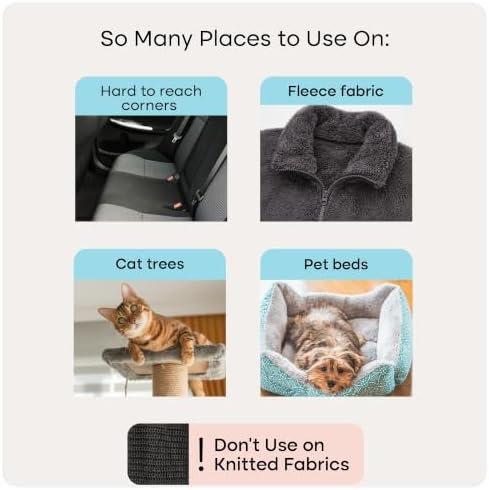 Uproot Cleaner Mini Pet Fur Removal Tool - Pocket-Sized Dog Hair Remover for Car, Clothes, Cat Beds & Tight Corners - by The Creators of The Uproot Cleaner Pro Pet Hair Removal Tool