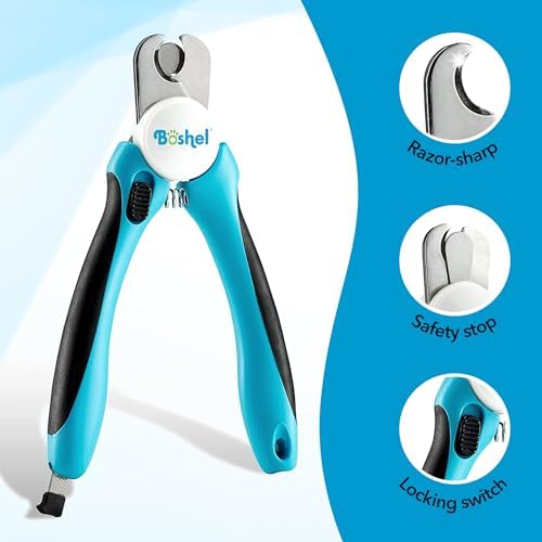 BOSHEL Dog Nail Clippers & Dog Nail Grinder - Dog Trimmer With Safety Guard & Razor Sharp Blades - Rechargeable 2 Speed Electric Grinding Tool – Safe Dog Nail Trimmers For Small & Large Pets.
