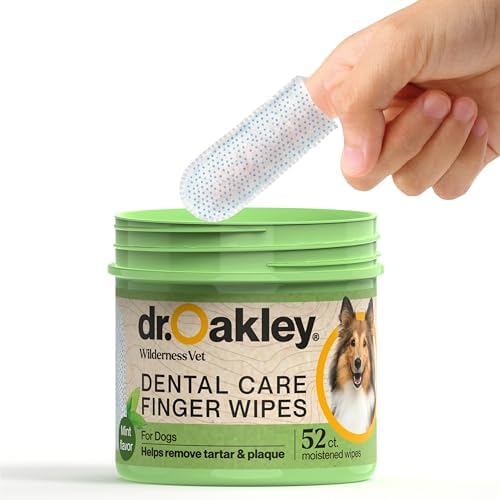 Dr. Oakley Dog Dental Wipes Finger Dental Care - Mint Flavor