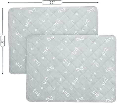 Washable Pee Pads for Dogs, 2 Pack Reusable Puppy Pads 19" x 30"