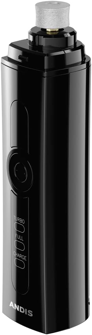 Andis 66750 Professional 2-Speed Cord/Cordless Nail Grinder, Black | Dual-speed motor, fine-grit & premium grindstones, rechargeable dog nail clipper alternative