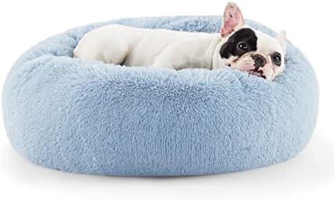 Bedsure Calming Small Dog Bed Donut Washable Cat＆Puppy Bed,23 inches