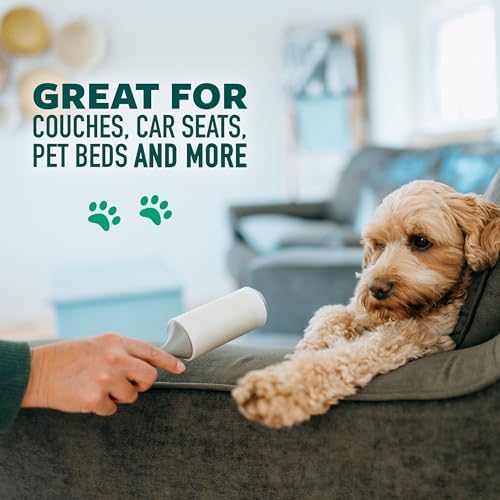 Scotch-Brite Pet Hair Pickup Lint Roller with Handle, 50% Stickier, Fur and Fluff Remover for Clothes Furniture and Pet Beds, 2 Pack, 60 Easy-Tear Sheets Total