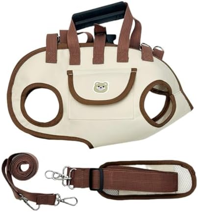 Cat Puppy Carrier Crossbody Bag (Bag+Strap+Leash 3pc,Large)