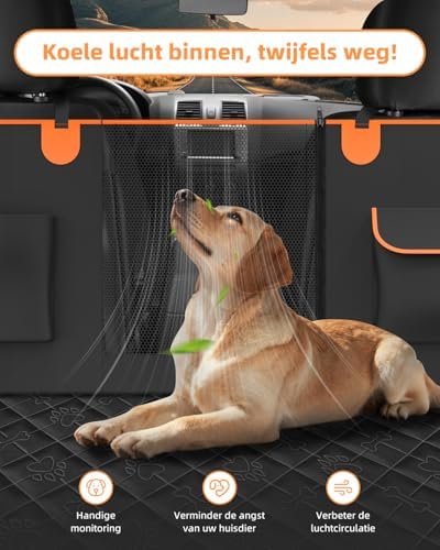 Dog Car Seat Cover 100% Waterproof Scratchproof Dog Hammock 600D for Car Back Seat Nonslip with Mesh Window Car Seat Protector for Dogs Pets Universal Fits for Most Cars Trucks SUV