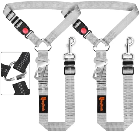 Laqibak Removable Dog Seat Belt Harness for Car, 3 in 1 Pet Seatbelt Leash