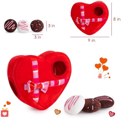 Hollypet Squeaky Hide and Seek Dog Toys for Small and Medium, Chocolate