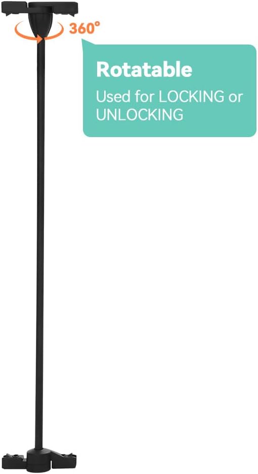 COMOMY Gate Extension 30" Tall, Suitable for 80" and 198" Wide Iron Fence Door of COMOMY, Create a Spacious and Secure Environment for Your Pets, Black