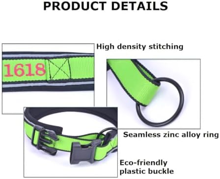 Muka Personalized Dog Collar, Reflective Embroidered Nylon Collars