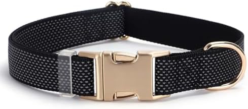 Reflective Dog Collar with Metal Buckle for Dogs Night Walking