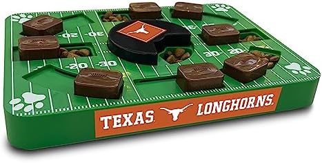 Pets First NCAA Texas Longhorns Puzzle Toy, Puzzle Treat Dog Toy, Interactive Dog Treat Toy, Dog Puzzle Feeding Slow Toy