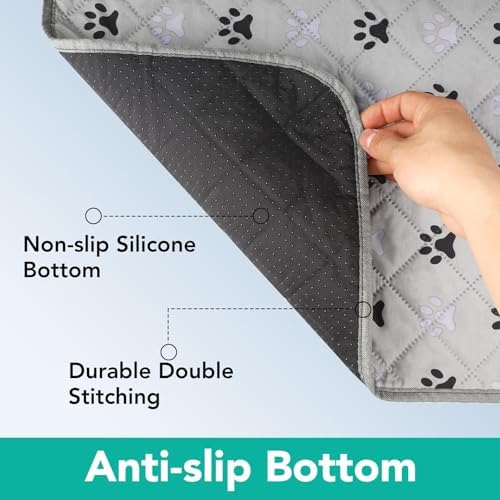 FUWERY Washable Pee Pads for Dogs ,34"X36", Grey, 2 Packs