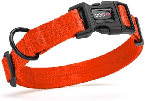 Dogline Orange Nylon Collar (W: 5/8" L: 11"-16")