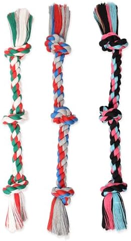 Mammoth Flossy Chews Rope Tug – Premium Cotton-Poly Tug Toy for Dogs – Interactive Rope Toy (Colors May Vary)