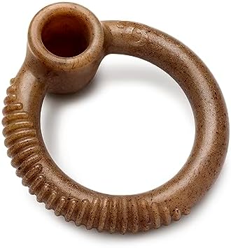 Benebone Ring Durable Dog Chew Toy for Aggressive Chewers, Real Bacon, Made in USA, Medium