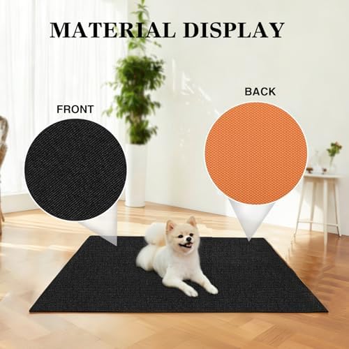 Mat for Under Dog Crate Washable Dog Crate Mat Pet Mats for Floor Waterproof Dog Mat Non-Slip Pads for Kennel Training Protect Floors (47" x 31.5" x 0.22")