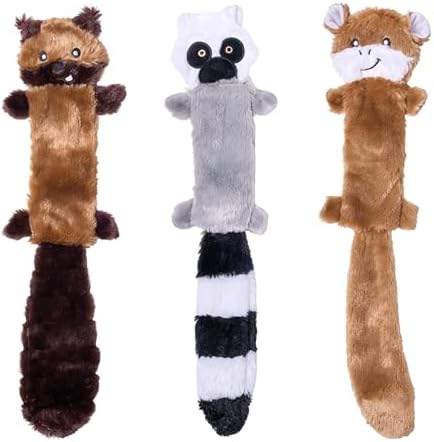 ZippyPaws Skinny Peltz No Stuffing Dog Toy Pack to Keep Them Busy - 18"