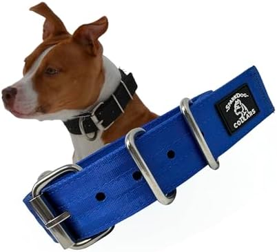 SparkDog 1.5” Working Dog Collar Heavy Duty Fits 13-19” Necks (Blue, 1.5")