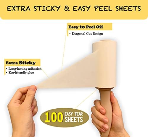 Lint Roller Refills 4", 600 Easy Tear Sheets, for Evercare, Extra Sticky