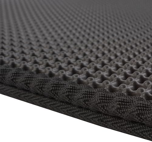 Cat Litter Mat - 30x24 Waterproof Litter Box Mat with Dual-Layer Honeycomb Design for Trapping Litter - Slip-Resistant Cat Mat by PETMAKER (Black)