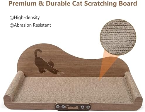 NATUYA Cat Scratcher Cardboard Lounge Bed, 24 Inch