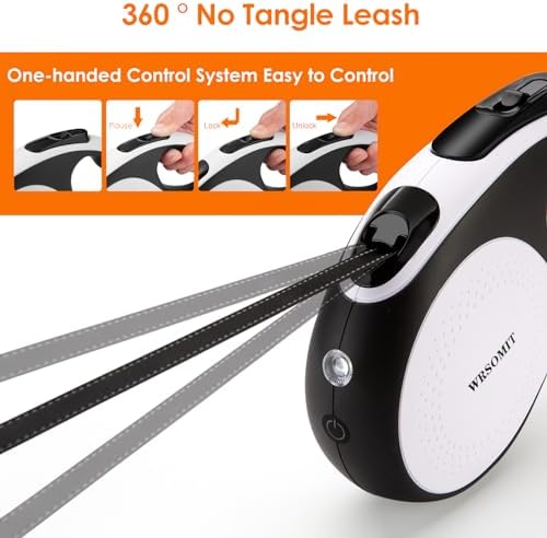 16Ft Retractable Dog Leash for Medium Large Dogs up to 110lbs
