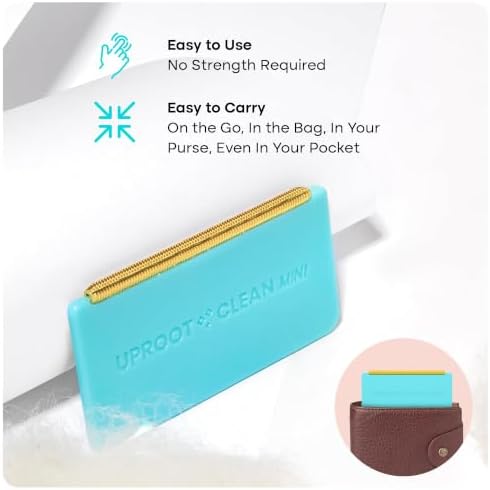 Uproot Cleaner Mini Pet Fur Removal Tool - Pocket-Sized Dog Hair Remover for Car, Clothes, Cat Beds & Tight Corners - by The Creators of The Uproot Cleaner Pro Pet Hair Removal Tool