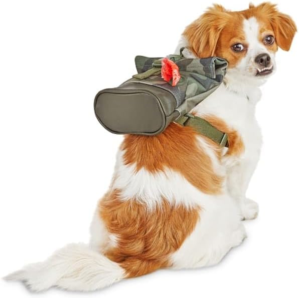 Reddy Camo Canvas Dog Backpack, Small/Medium