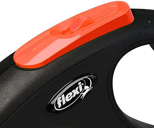 Flexi New Neon Tape Orange Small 5m Retractable Dog Leash/Lead for Dogs up to 15kgs/33lbs