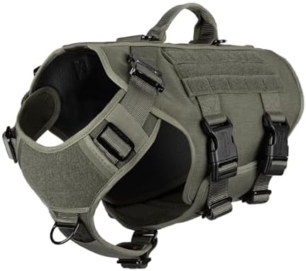 ICEFANG No Pull Tactical Dog Harness for X-Large Dogs,Adjustable Dog Vest