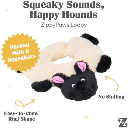 ZippyPaws Loopy No Stuffing Dog Toys to Keep Them Busy - 10"
