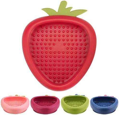 Freeze Dog Lick Bowl, Animire Non-Slip Slow Feeder Lick Mat for Dogs, Silicone Dog Enrichment Bowl for Distraction Anxiety Relief Boredom, BPA Free, Dishwasher Safe(Red,L)