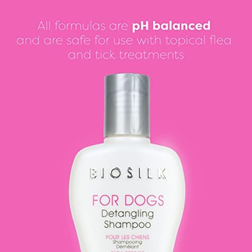 BioSilk for Dogs Silk Therapy Detangling Dog Shampoo, 12 Fl Oz, 6-Pack