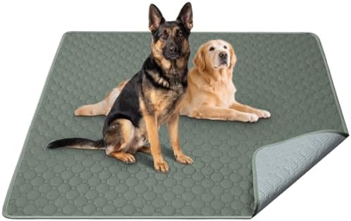 H.VERSAILTEX Premium Washable Pee Pads for Dogs 1 Pack Super Absorbent 100% Waterproof Reusable Non-Slip Quilted Puppy Training Pads for Crate Playpen Whelping & Potty Training(72"x72", Sage)