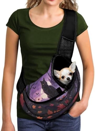 COEQINE Summerween Dog Sling Pet Carrier Bag for Small Dogs Cats